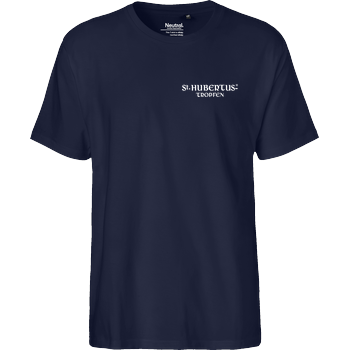 Rehbock Backprint - Schriftzug Pocket Fairtrade T-Shirt - navy