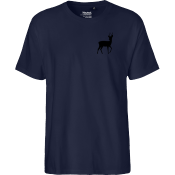 Rehbock Pocketdruck Fairtrade T-Shirt - navy