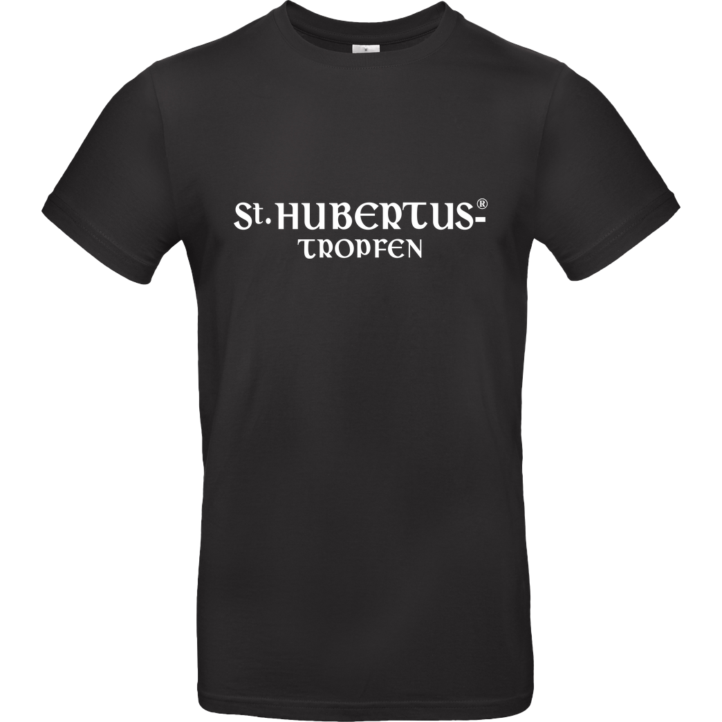 St. Hubertus Tropfen St. Hubertus - Logo T-Shirt B&C EXACT 190 - Schwarz
