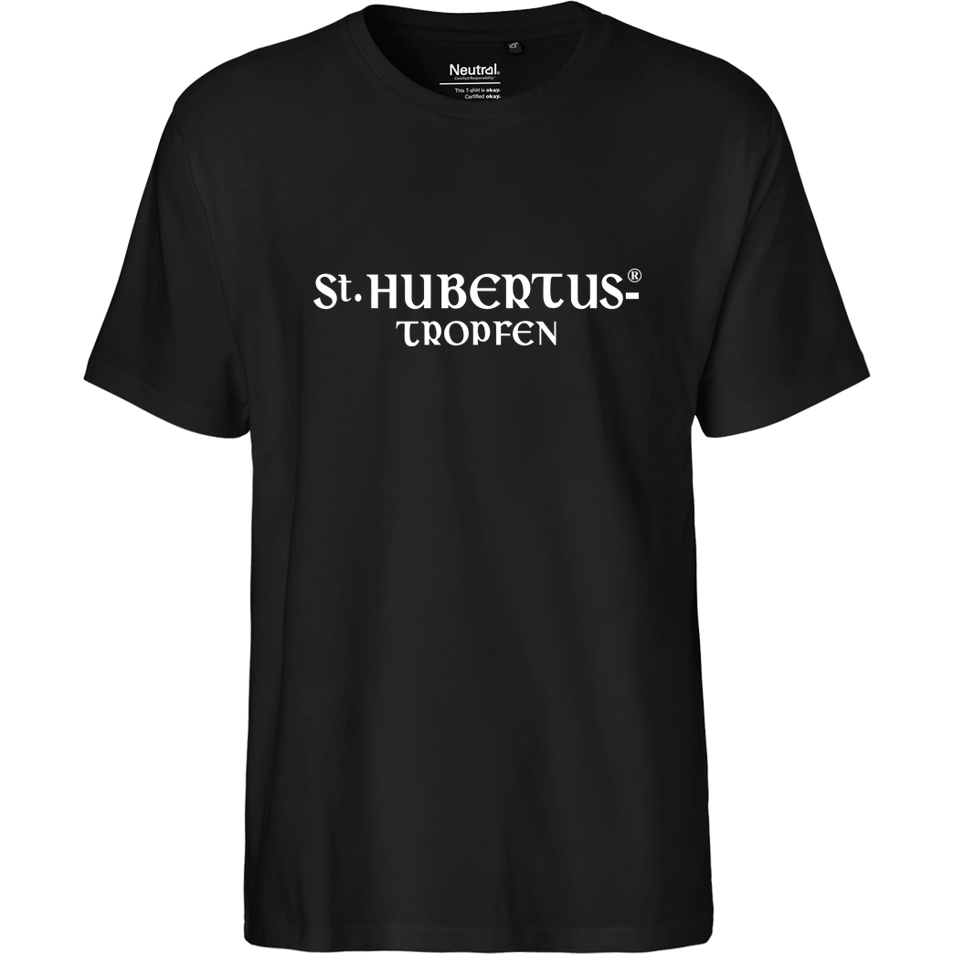 St. Hubertus Tropfen St. Hubertus - Logo T-Shirt Fairtrade T-Shirt - schwarz