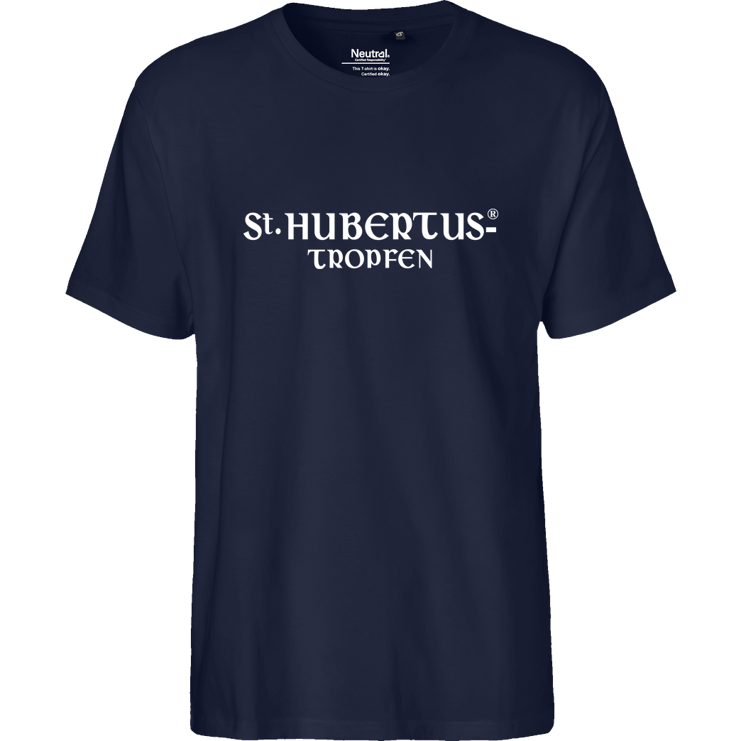St. Hubertus Tropfen St. Hubertus - Logo T-Shirt Fairtrade T-Shirt - navy